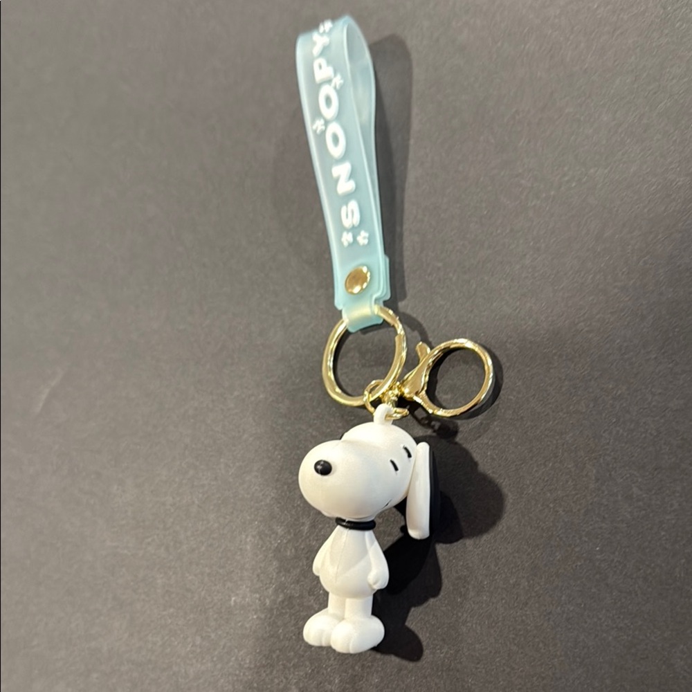 Snoopy Keychain with Blue Strap